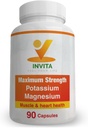 Invita Kalium-Magnesium-Ergänzung (90 Kapseln) Hohe Absorption Kalium-Magnesium-Komplex mit Aspartat & Chloride - Unterstützt Herz-Kreislauf-, Muskel- & Nerven-Gesundheit - Nicht GMO & Glutenfrei