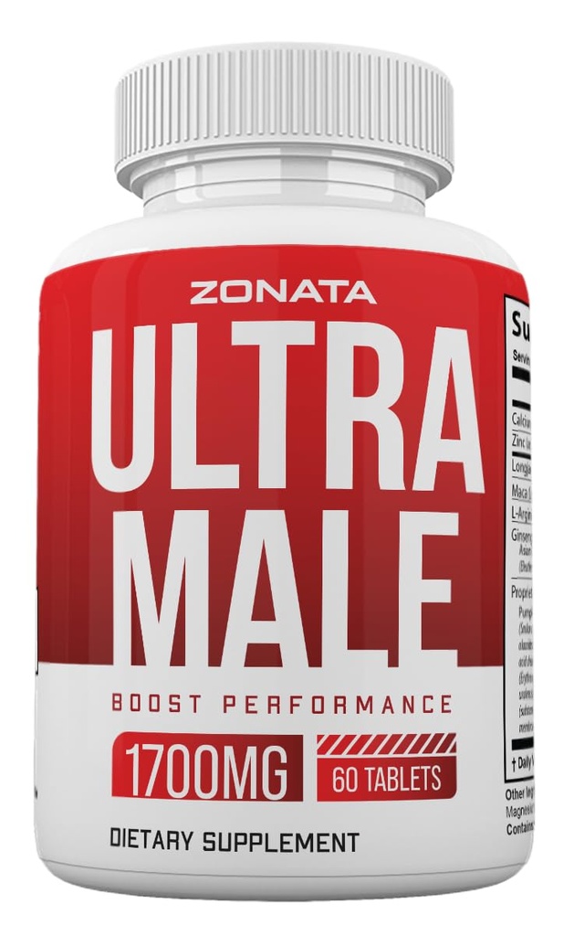 Ultra Male Pillen, Power Ultra Male Supplement Erweiterte Formel, 60 Zähler