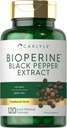 Carlyle Bioperine 10mg | 120 Kapseln | Non-GMO & Gluten Free | Sourced from Black Pepper Extract | Unterstützt Curcumin Powder Absorption