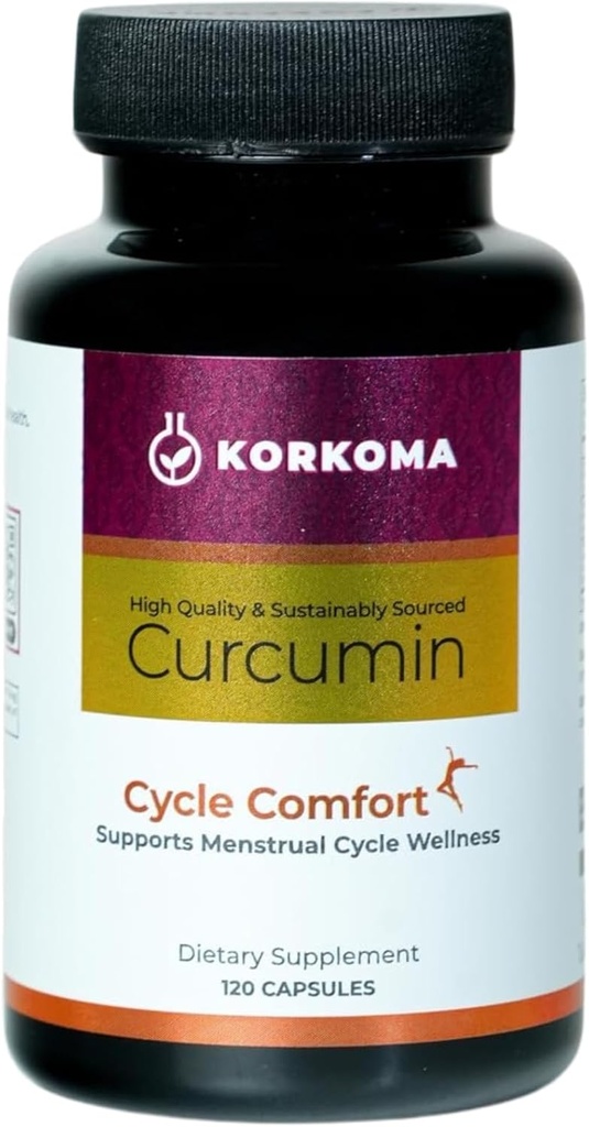 Cycle Comfort - Turmeric Extract Supplement, unterstützt Menstrual Health & Comfort, 120 Kapseln
