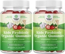 Natures Craft USDA Organic Probiotic Gummies für Kinder - Vegan Non-GMO Kids Probiotic Gummy Vitamin für Immunität und Verdauungsgesundheit - Gentle 2.5B CFU Organic Probiotics Erdbeeren Flavor (4 Monate)