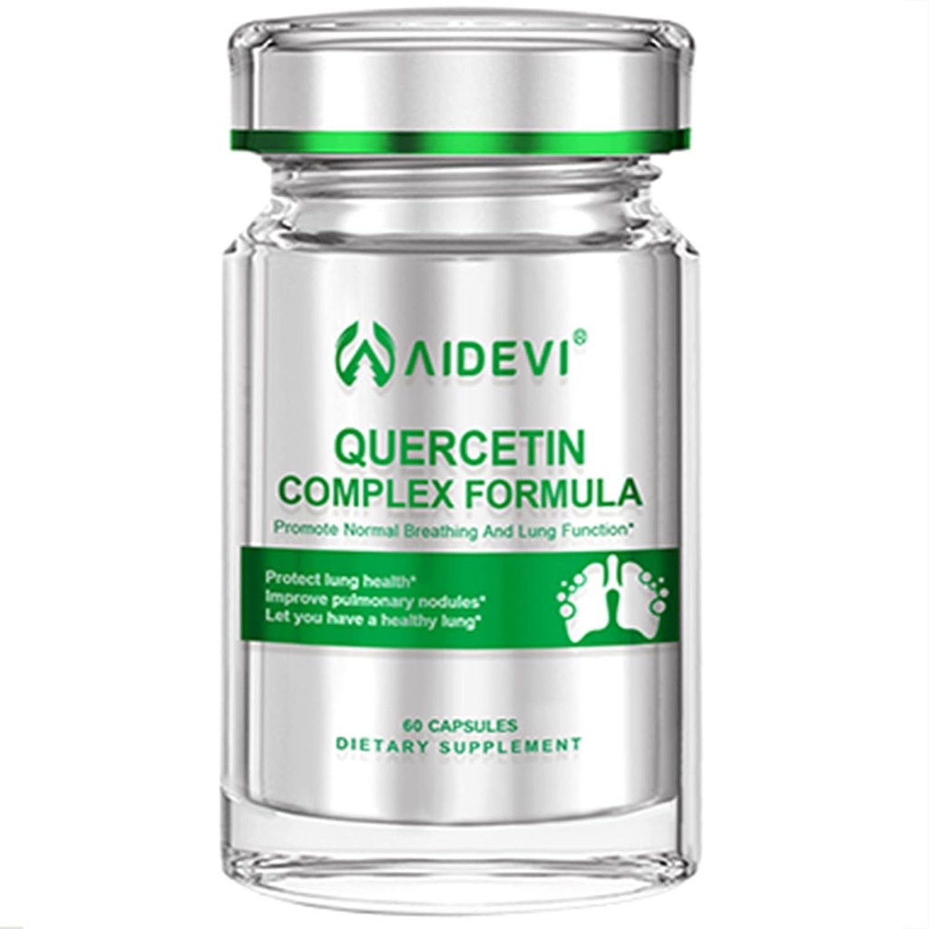 Quercetin mit Bromelain Vitamin C und Pteris Multifida Extract unterstützt Immungesundheit schützen Lung Health Respiratory Health 60 Kapseln