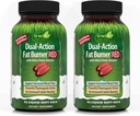 Irwin Naturals Dual-Action Fat Burner RED - 75 Liquid Soft-Gels, Paket von 2 - Leistungsstarke thermogene mit Nitric Oxide Booster - 50 Gesamt Servierungen