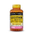 Lécithine naturelle MASON avec kelp, vitamine B6 et vinaigre de cidre de pomme, formule à double action, 100 softgels