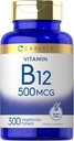 Carlyle Vitamin B-12 500mcg | 300 Tabletten | Vegetarisch, Non-GMO, Glutenfreie Ergänzung