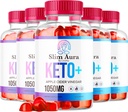 (5 Pack) Slim Aura Keto ACV Gummies - Offizielle Slim Aura Keto Plus Apple Cider Essig 1050MG Advanced Formula Gummys, All Natural Premium Formula, Slimaura Gomitas Bewertungen, 300 Gummi für 5 Monate