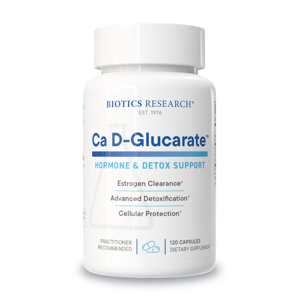 Biotics Research Ca D Glucarate Liver Detoxification, Eliminiert Toxine, starke Knochen, Hormonelle Gesundheit, Herzgesundheit, Gesunde Körperzusammensetzung, Rohe organische Gemüsekultur 120 Count