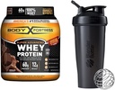 Body Fortress Super Advanced Whey Protein Powder, Chocolate (1.78 lbs) and BlenderBottle Classic Shaker Bottle (28 oz), Black