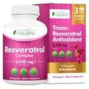Rein ganzheitliche Resveratrol 1450mg, 90 Servierungen, Trans-Resveratrol Antioxidans Ergänzung mit Vitamin C und Polyphenol Komplex, 180 Vegan Kapseln