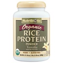 NutriBiotic Certified Organic Rice Protein Vanille, 1 Lb. 5 Oz | Low Carbohydrate Vegan Protein Pulver | Roh, Certified Kosher & Keto Friendly | Made without Chemicals, GMOs & Gluten | Easy to Digest