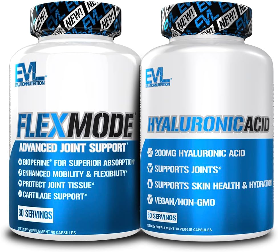Advanced Joint Support Supplement Bundle - Kompletter Joint Support Stack mit Hyaluronsäure und FlexMode mit Joint Vitamins Glucosamine Chondroitin MSM und BioPerine für verbesserte Absorption