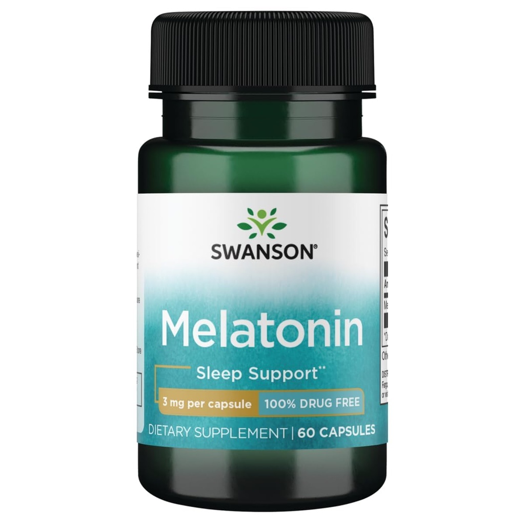 Swanson Mélatonine 3 mg - 60 gélules
