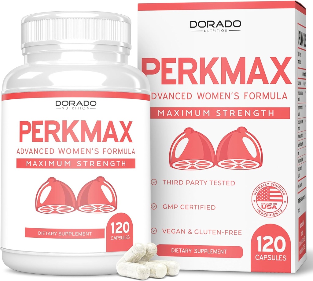 Pilules de soutien du sein pour les femmes (120 comtes) - Supplément de soutien du sein et du buste pour les femmes - Fenugreek, Saw Palmetto, L-Tyrosine, Dong Quai & Extrait de graines de fenouil Sans gluten - Non-OGM & USA MADE