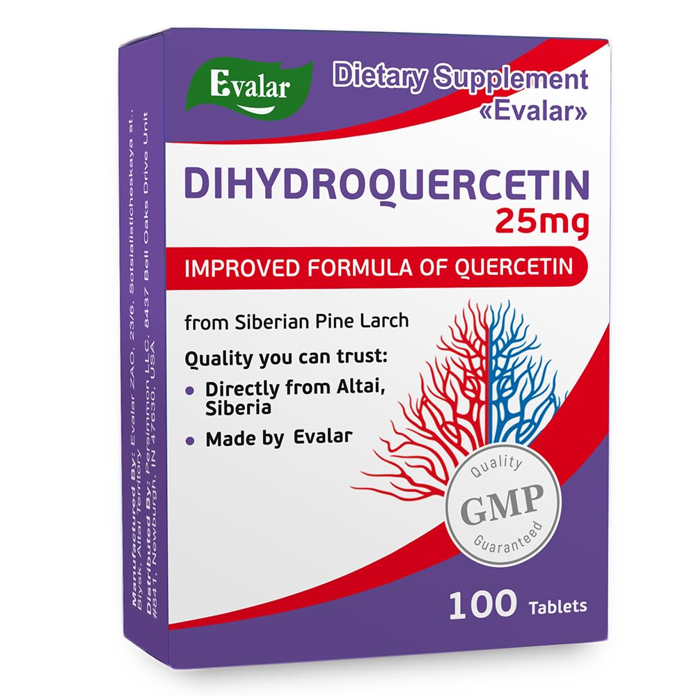 Evalar Dihydro Quercetin Larque de pin sibérien Bioflavonoïde 100 Tabs