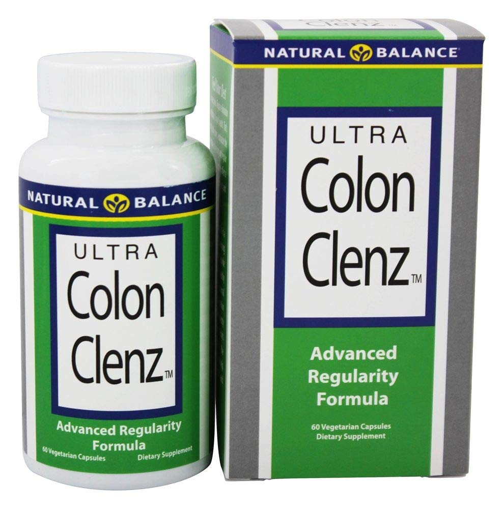 Natürliche Balance Ultra Colon Clenz | Kräuterreinigung & Regelmäßigkeit Formel für Übernachtung Unterstützung | 60 VegCaps, 60 Serv.