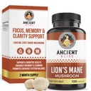 Ancien supplément de la Manille de Lion de Bliss (2 mois d'approvisionnement)- 120 capsules de champignons végétaliens- peut soutenir la clarté mentale, l'énergie et la mise au point de mai- Mémoire et soutien immunitaire supplément de champignons