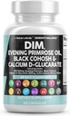 Nutraceutiques propres DIM Soirée Primrose noir Cohosh Calcium D-Glucarate Sulforaphane Extrait de graines de lin - Soutien hormonal Vitamines pour les femmes avec Dong Quai - 60 capsules