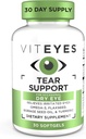 Viteyes Support pour les yeux Apaisant Blend, Occasionnel Supplément pour les yeux secs, Pas de gouttes pour les yeux, Redness Relief, Vitamine pour les yeux, Allergy Support pour les yeux démangeants, Omega-3 Huile de poisson, 30 Softgels