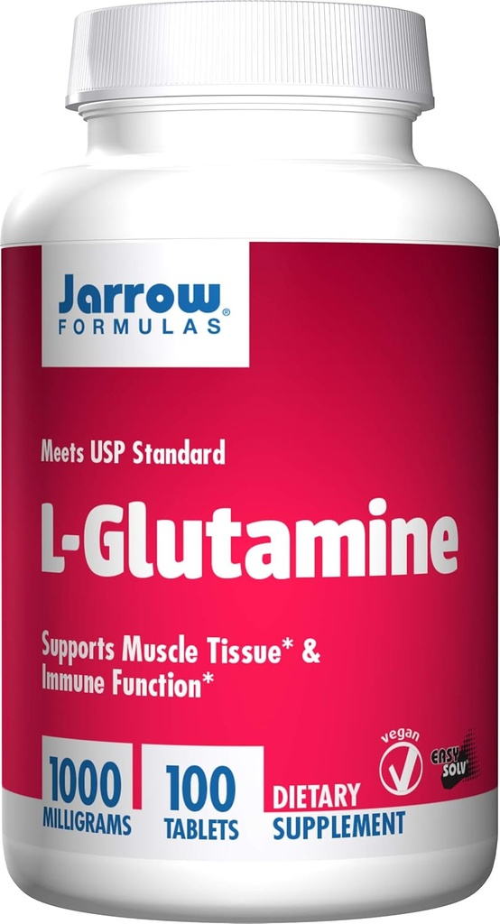 Formules de Jarrow Formules de Jarrow Jarrow L-Glutamine Tabs, supporte la fonction tissulaire et immunitaire, 1000 mg, 100 Compte