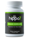 Hippo7 Vegan Complete Multivitamin Vitamin B12, Vitamin D, Omega-3 DHA+EPA, Calcium, Iodin, Zink & Eisen. (1 Flasche, 60 Softgels)
