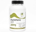 Pantothensäure 250mg ~ 200 Kapseln - keine Additive ~ Naturetition Supplements