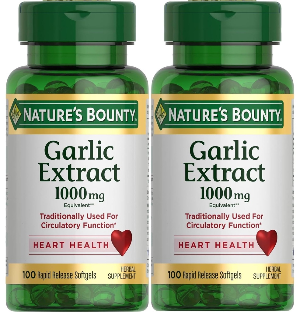 Extrait d'ail naturel 1000 mg de softgels 100 ea (paquet de 2)