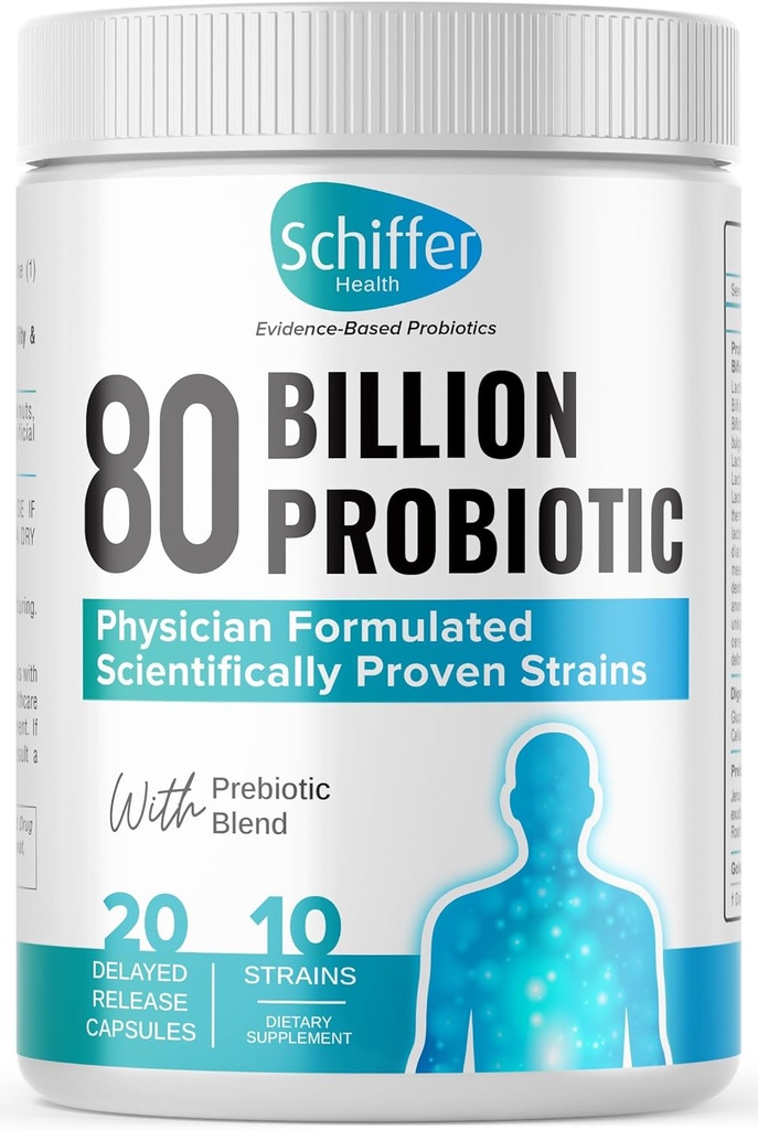 80 Billion Probiotics, 20 Delayed Release Capsules with 10 Strains