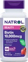 Natrol Biotin 10000 mcg, Erdbeeren Geschmack, Fast Dissolve Tabletten, Extrastärke, 250 Zähler