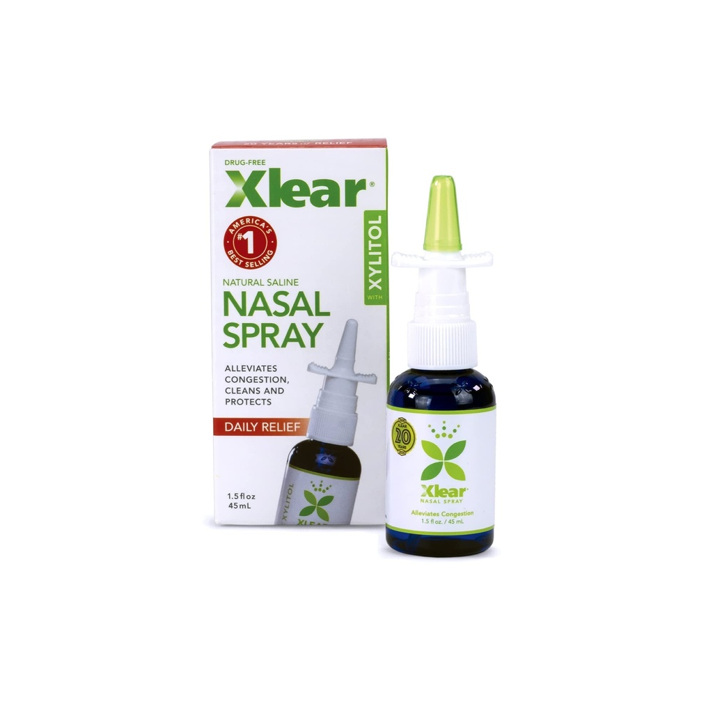 Xlear Natural Nasal Spray mit Xylitol, 1,5 fl oz (Pack von 2)