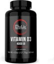 Dulàc - Vitamin D3 4000 IU-Ergänzung, fördert Calcium & Phosphor-Absorption, unterstützt Knochen, Zähne, Muskeln & Immunsystem, 365 Tabletten, Made in Italy