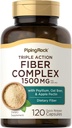 Piping Rock Fiber Complex Supplement | 1500mg | 120 Kapseln | Dreifache Action Pillen | mit Psyllium, Oat Bran und Apple Pectin | Non-GMO, Glutenfrei
