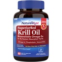 Krill Oil 1000 mg Softgels, Krill Oil Omega-3s, EPA, DHA, Astaxanthin & Phospholipide, 60 Count (Pack von 1), Non-GMO, No Gluten, Made in USA