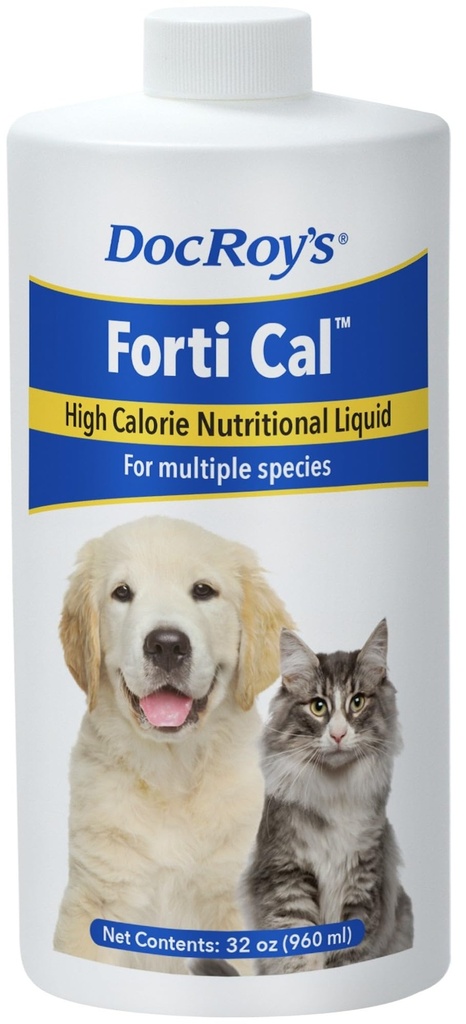 Doc Roy's Forti Cal- Supplément à haute teneur en calories pour l'énergie nutritive, Vanilla Aromatisé- 32 oz Liquide
