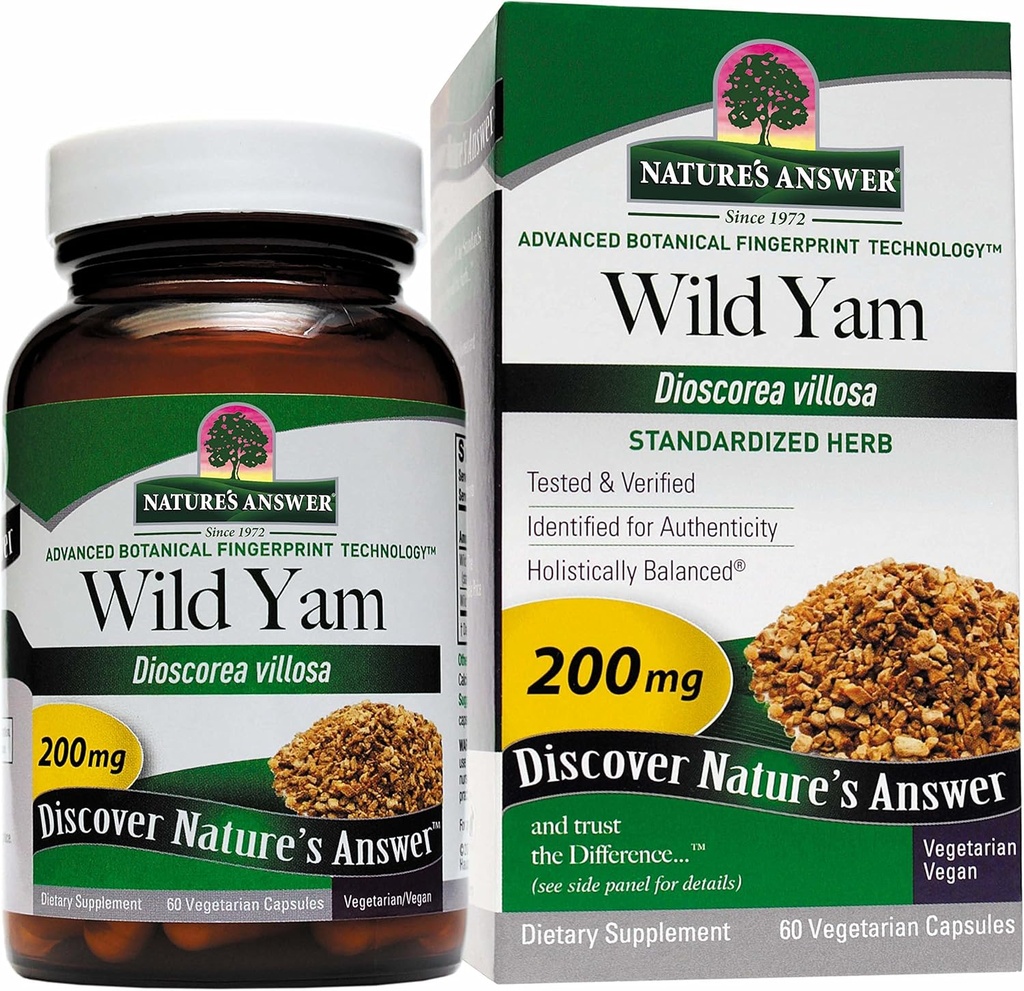 Natur Antwort Wild Yam Root Standardisiert, Vegetarische Kapseln, 60-Länder