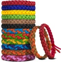 Bracelets anti-moustiques, bandes de poignets en cuir PU sans DEET, enveloppées individuellement (paquet de 24)