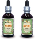 Noni (Morinda Citrofol) Glycerit, Organic Dried Fruits Alcohol-Free Liquid Extract (Markenname: HerbalTerra, Proudly Made in USA) 2x2 fl.oz (2x60 ml)