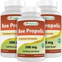 Best Naturals Bee Propolis 500 mg 120 Kapseln (120 Count (Pack von 3))