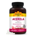 Complexe Vitamine C d'Acerola, 500mg, Wafers aromatisés aux baies comestibles, soutient la santé immunitaire, 90 Wafers, sans gluten certifié par GFCO, végétalien certifié par AVA