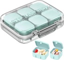 Organisateur de pilules SOFISO 4/6 Grid Assemblage gratuit Médicament de voyage Organisateur de pilules 10 jours Organisateur de pilules Portable Pill Box Waterproof Pill Case Daily Medicament Carry Case pour les vitamines, huiles de poisson, suppléments