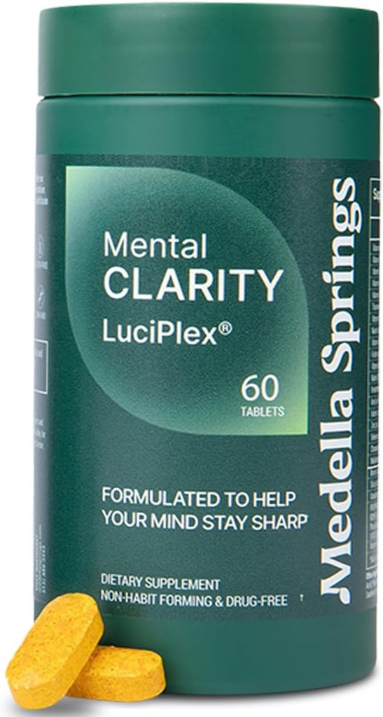 Brain Booster Supplement für Fokus, Gedächtnis, Klarheit, Energie und Stimmung 60 Tabs - 100% Drug-Free & Clinical Tested Brain Supplement – Brain Fog & Memory Booster w/VIT D3