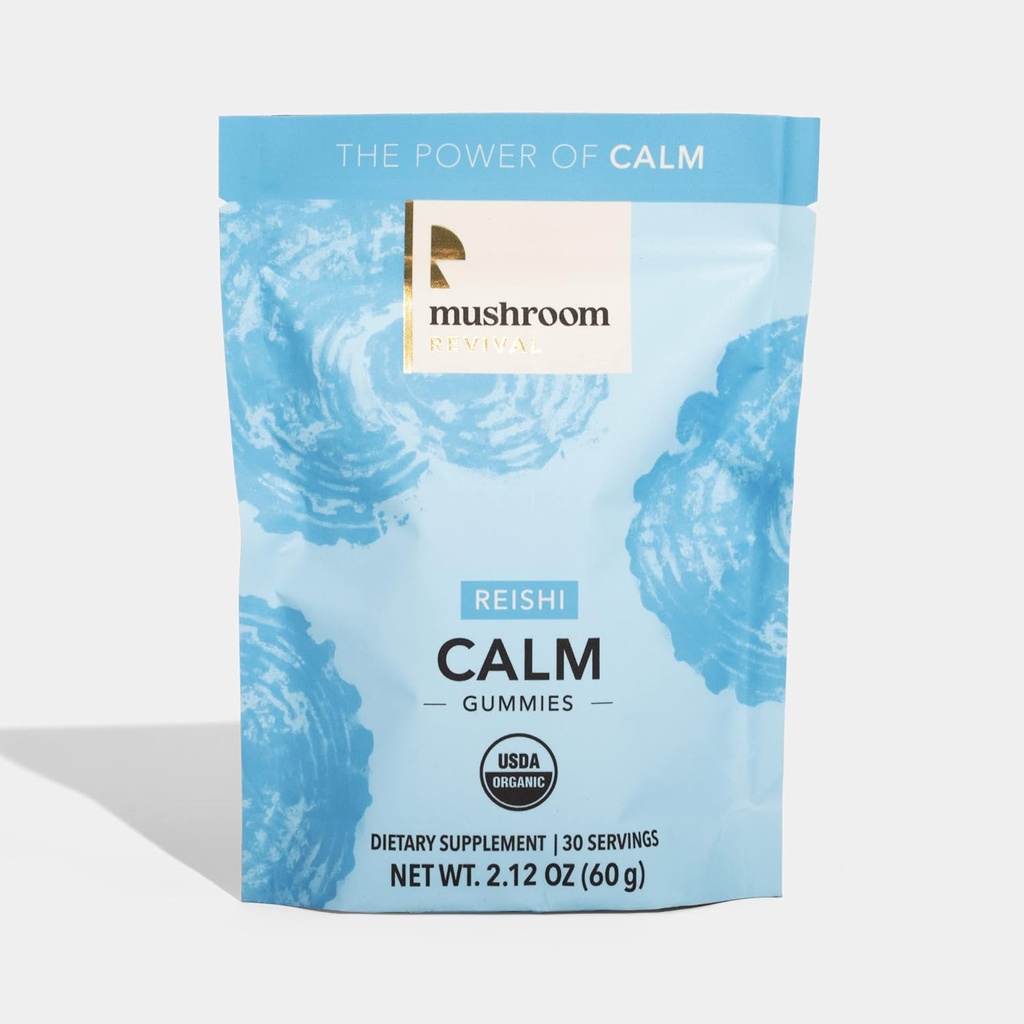 Mushroom Revival, Organic, Reishi Calm Gummis, 2.12 Unzen, Non-GMO, Vegan, Gluten Free, Keto, Dairy Free