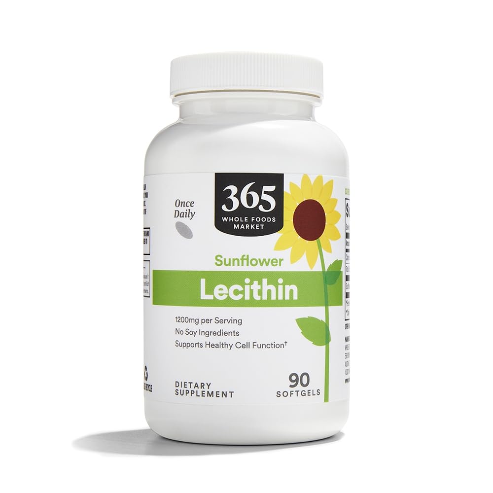 365 par Marché des aliments entiers, Lécithine de tournesol, 90 ct