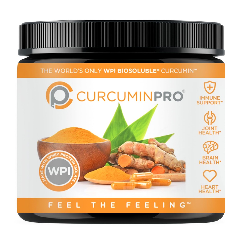 Curcuminpro Complete Curcumin Bulk Powder | BioSoluble Organic Turmeric Curcumin Supplement | Hohe Absorption Curcuma Organica en Polvo | Natürliche Wellness-Unterstützung | 90 Gramm