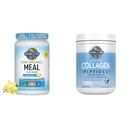 Garten des Lebens Vegan Protein Pulver - Raw Organic Meal Ersatz Shakes - Vanille - Pea Protein & Grass Fed Collagen Peptides Powder - Unflavored Collagen Powder for Women Men Hair Skin Nails Joints