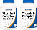 Nutricost High Potency Vitamine B Complex 462mg, 240 Capsules (2 bouteilles) - avec la vitamine C