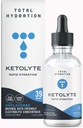Cétolyte Hydratation rapide (non aromatisée) Céto-friendly électrolyte gouttes sans calories Pas de sucre, supplément d'électrolyte naturel avec Magnésium (39 portions)