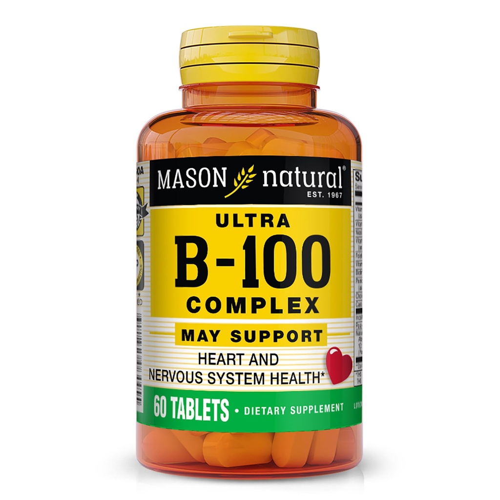 MASON NATURAL Ultra B,100 Complex, 100,Day Supply, für normale Immununterstützung und Energiemetabolismus