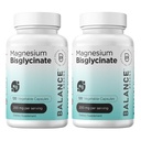 Magnesium Bisglycinat 200mg - Hohe Absorption Chelat Magnesium-Ergänzung - Gentle on Stomach, Glutenfrei, Unterstützt Schlaf, Muskelkrämpfe & positive Stimmung - 120 Kapseln (Pack von 2)