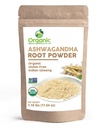 Bio Ashwagandha Wurzelpulver - 1,10 lbs (17,64 oz) | Wiederverschließbare Krafttasche,Non-GMO, indische Ginseng, Withania Somnifera -100% Raw aus Indien, von SHOPOSR