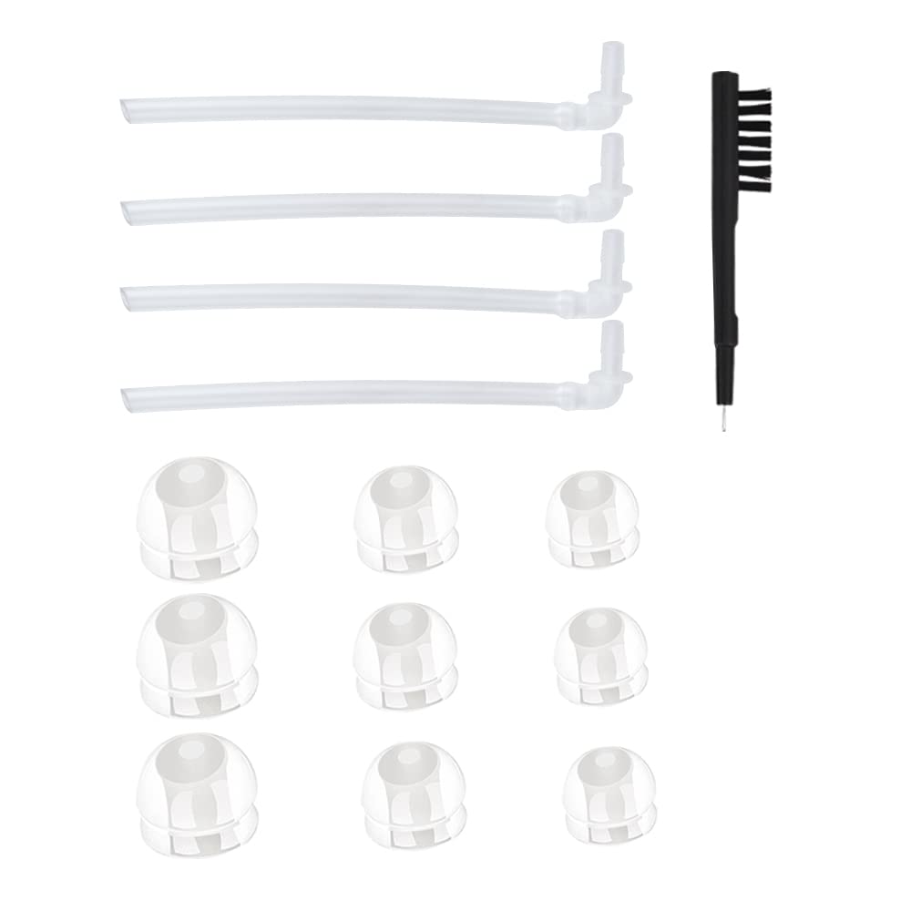 Universal BTE Hörgerät Eartips Domes Set - Inklusive 9 Single-Layer Ohrstecker, 4 Resound Tubes und 1 Reinigungsbürste